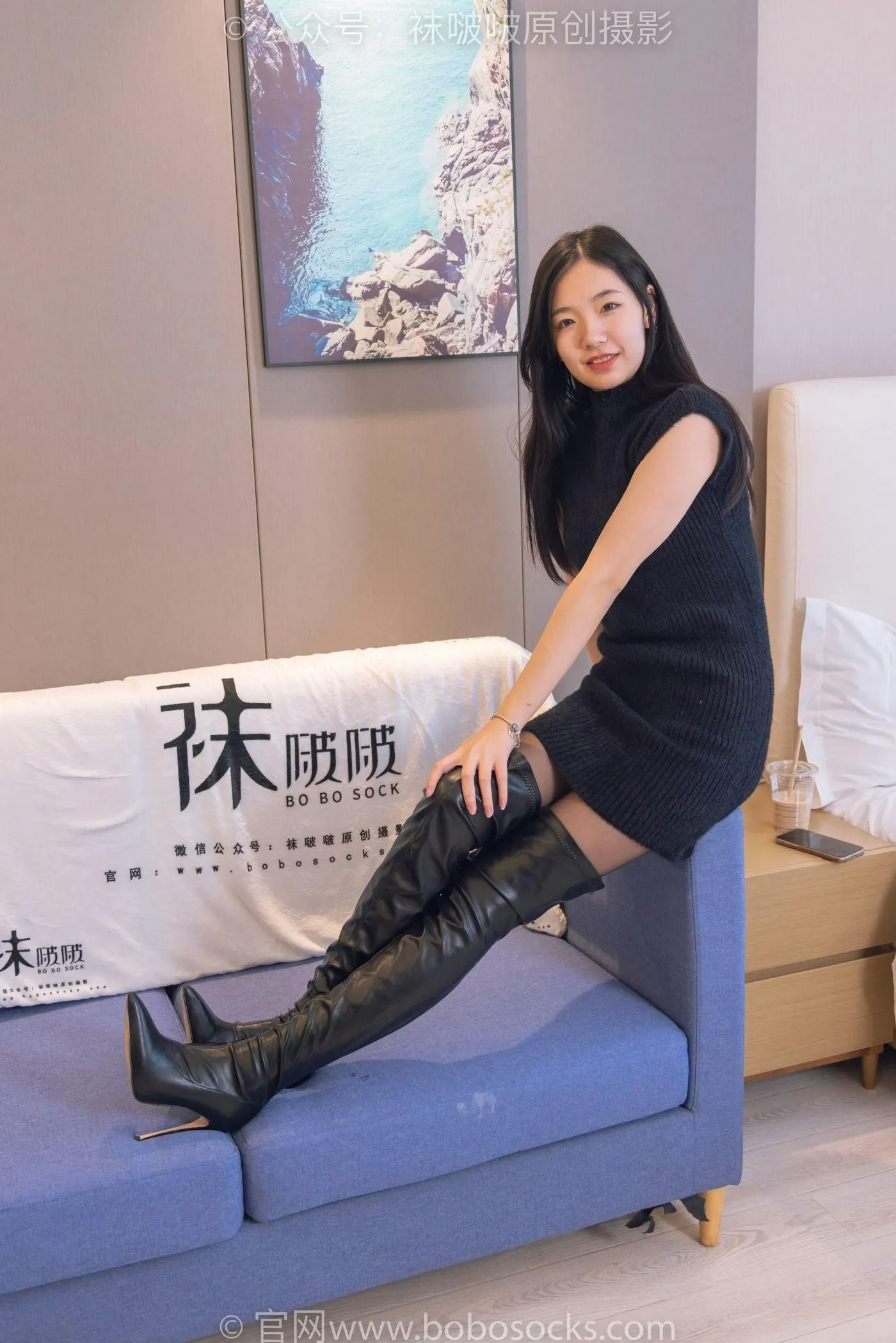 [BoBoSocks袜啵啵]NO.194 小甜豆-高跟长靴、凉鞋、黑丝、裸足 [140P]插图3